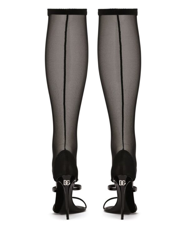 Dolce & gabbana  stretch-tulle and leather sandals - Image 3