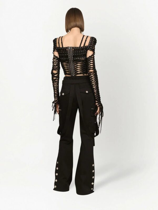 Dolce & Gabbana  lace-up detailed bustier blouse - Image 4
