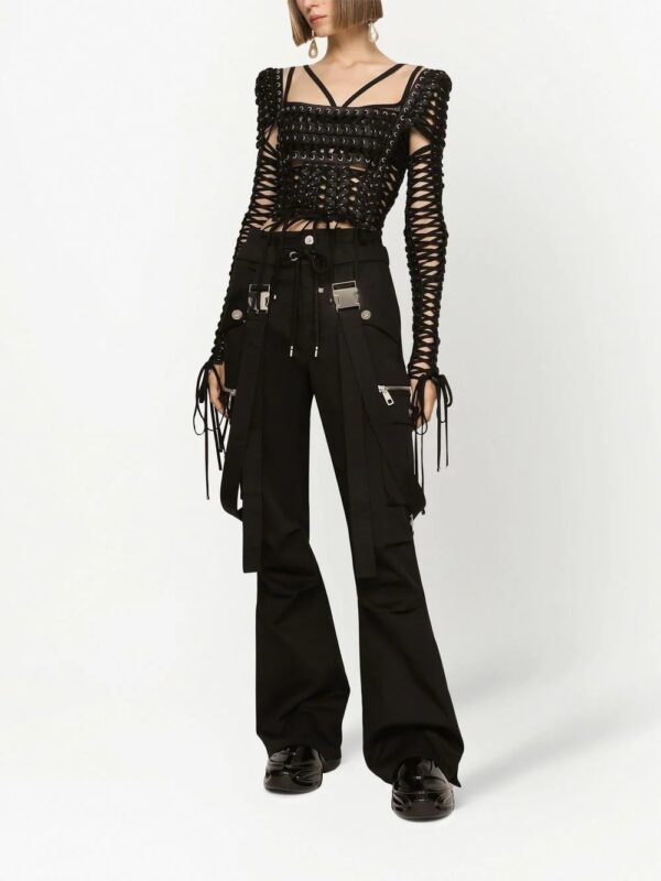 Dolce & Gabbana  lace-up detailed bustier blouse - Image 3