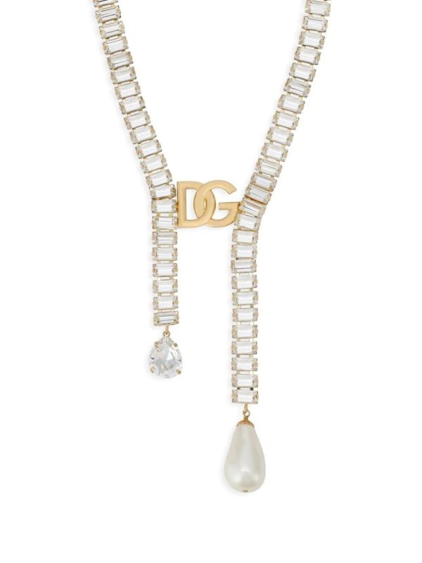Dolce & Gabbana  rhinestone-embellished logo necklace