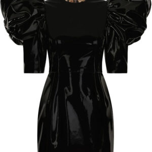 Dolce & Gabbana  puff-sleeve high-shine dress