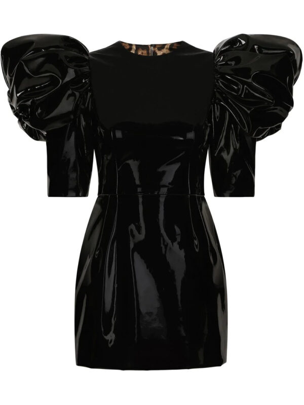 Dolce & Gabbana  puff-sleeve high-shine dress
