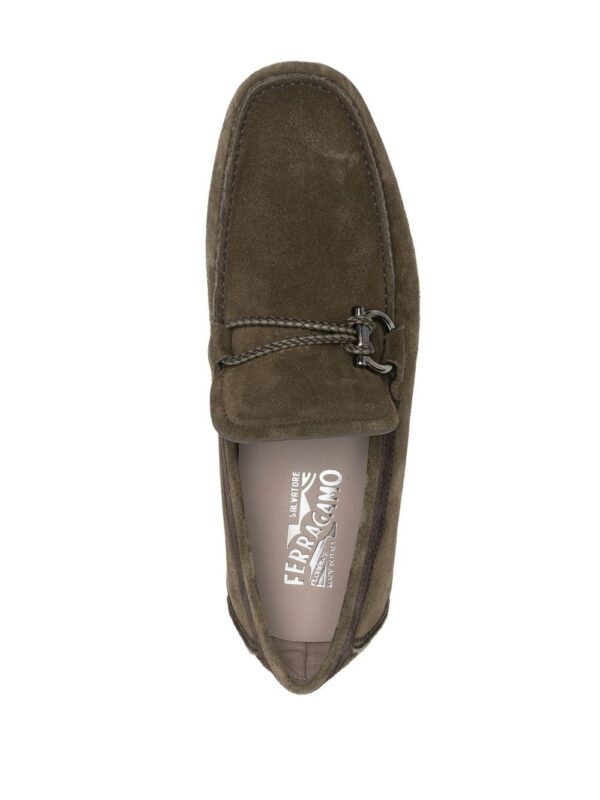 Ferragamo  almond-toe suede loafers - Image 4