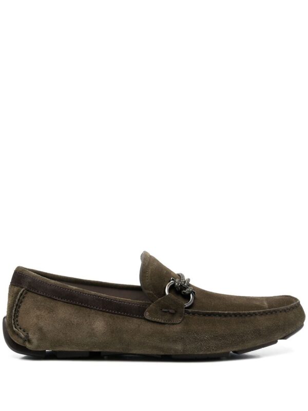 Ferragamo  almond-toe suede loafers