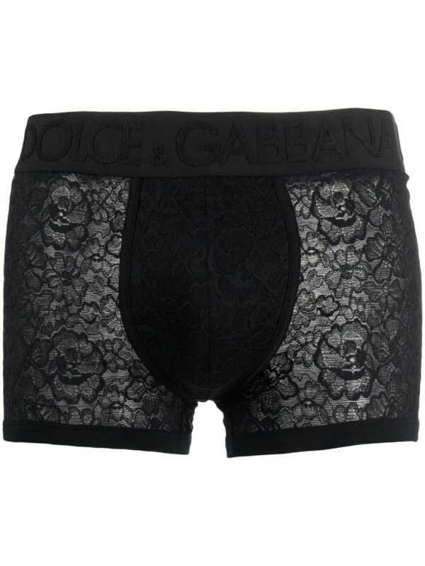 Dolce & Gabbana  floral-lace detail boxers