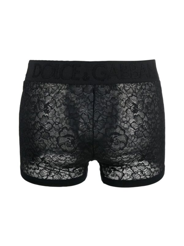 Dolce & Gabbana  floral-lace detail boxers - Image 2