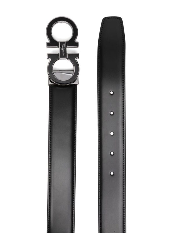 Ferragamo Gancini-buckle leather belt - Image 2