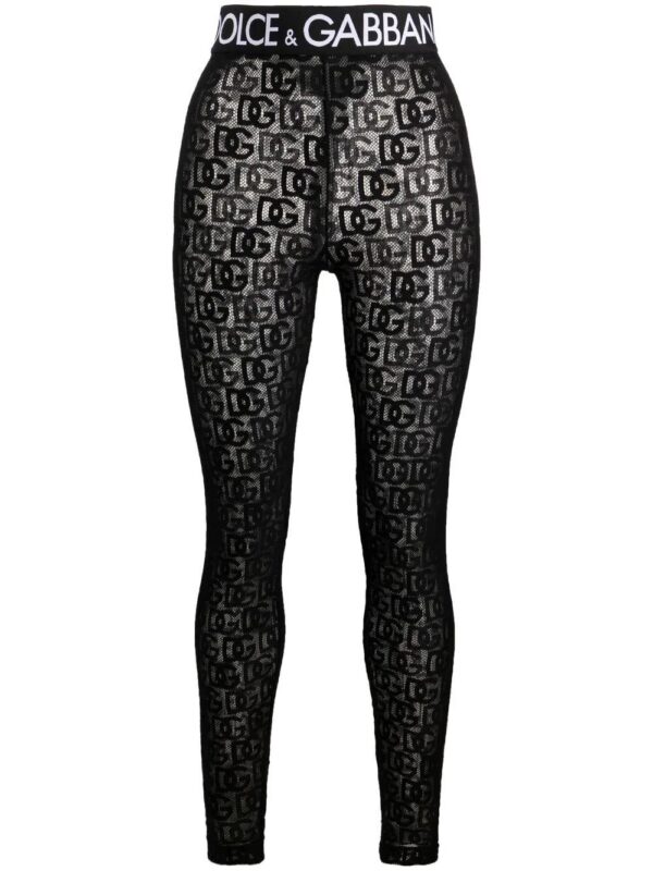 Dolce & Gabbana  logo-print sheer leggings
