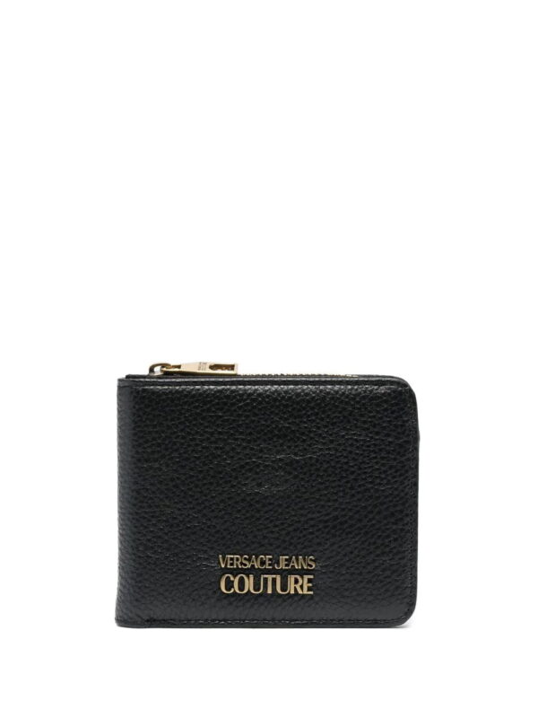 Versace Jeans Couture  engraved-logo leather wallet