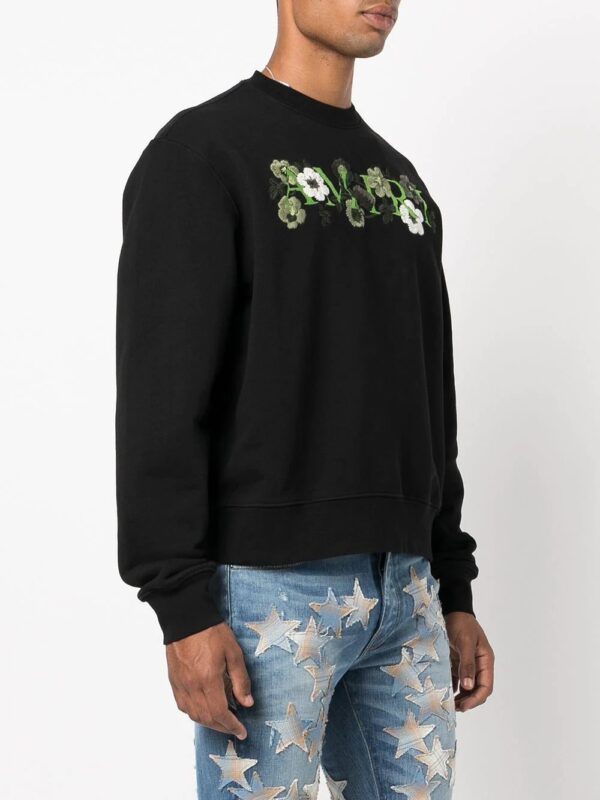 AMIRI  floral embroidery crew neck sweatshirt - Image 3