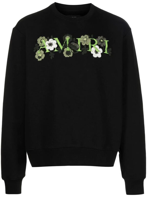 AMIRI  floral embroidery crew neck sweatshirt