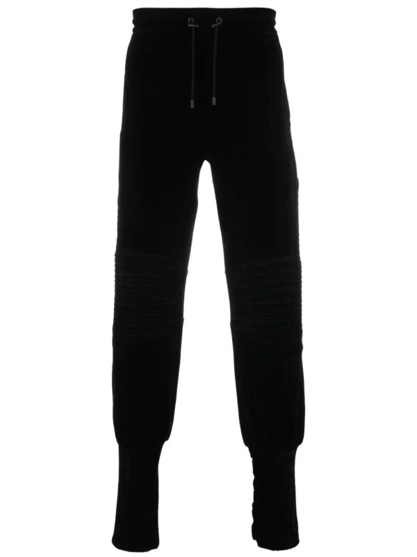Balmain  cuffed velvet track pants