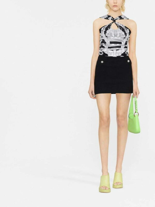 Versace  Silver Baroque cropped top - Image 2