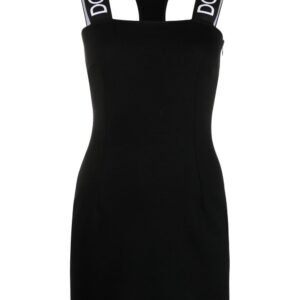 Dolce & Gabbana logo-strap detail mini dress
