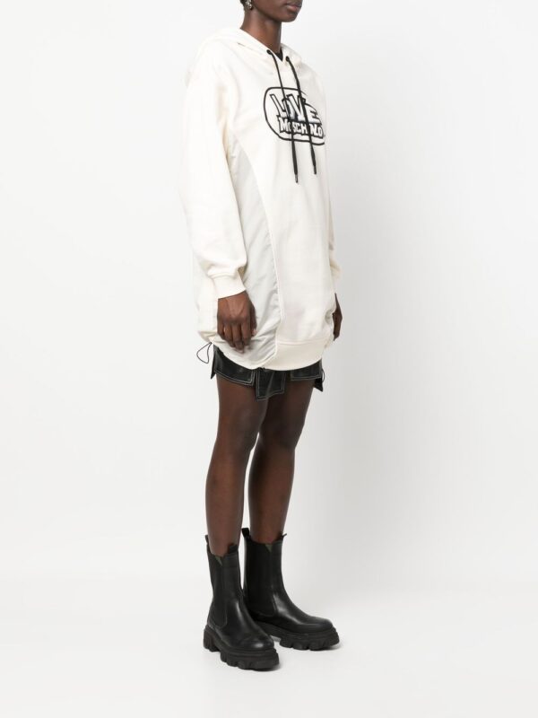 Love Moschino logo-print hooded dress - Image 3