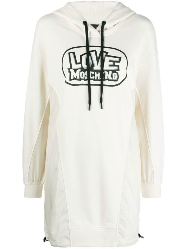 Love Moschino logo-print hooded dress