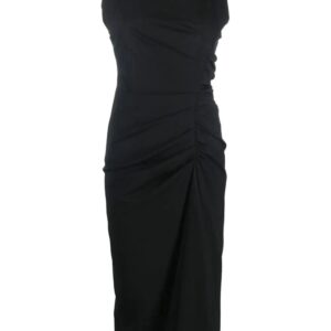 Alexander McQueen side ruched-detail midi dress