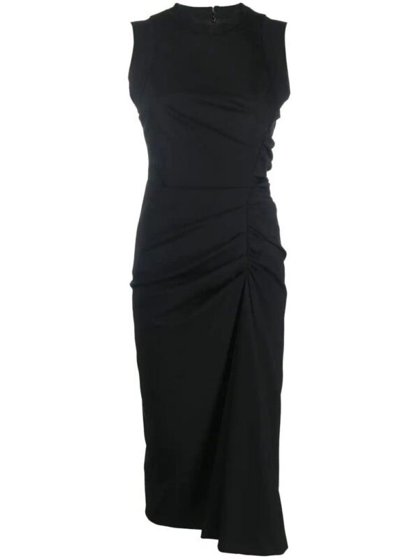 Alexander McQueen  side ruched-detail midi dress