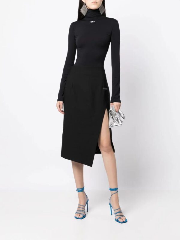 Off-White  logo-print side-slit skirt - Image 2