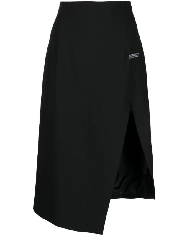 Off-White  logo-print side-slit skirt