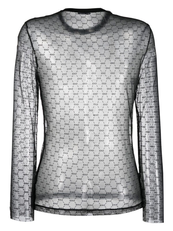 Dsquared2  all-over logo sheer T-shirt - Image 2