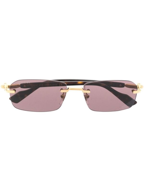 Gucci Eyewear rimless rectangle-frame sunglasses