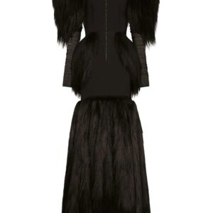 Dolce & Gabbana  tulle faux fur dress