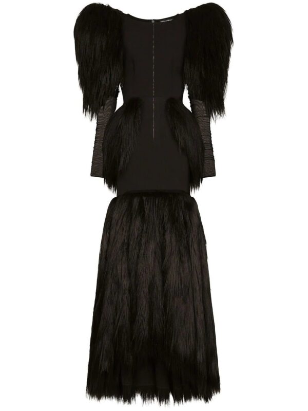 Dolce & Gabbana  tulle faux fur dress
