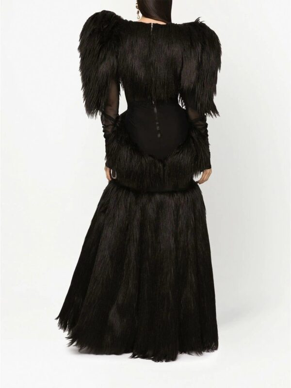 Dolce & Gabbana  tulle faux fur dress - Image 4