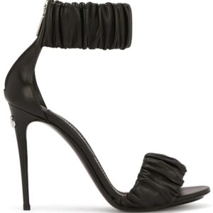 Dolce & Gabbana  ruched-detail leather sandals