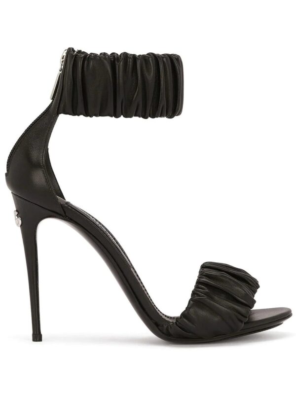 Dolce & Gabbana  ruched-detail leather sandals