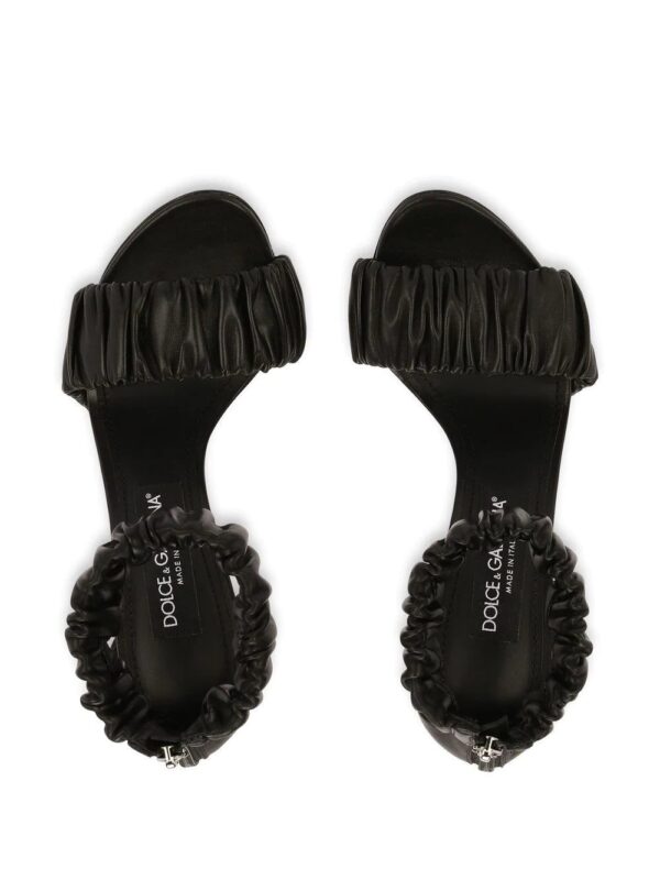 Dolce & Gabbana  ruched-detail leather sandals - Image 4