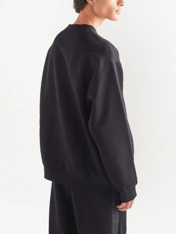 Prada  triangle-logo cotton sweatshirt - Image 4