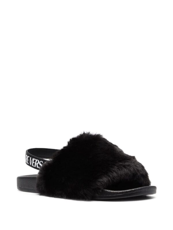 Versace faux-fur slingback sandals - Image 2
