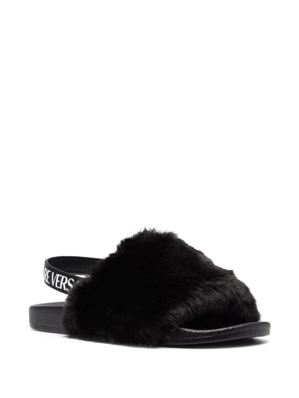 Versace faux-fur slingback sandals - Image 2
