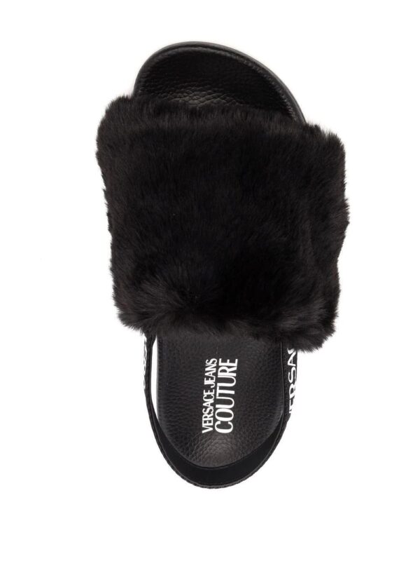 Versace faux-fur slingback sandals - Image 4