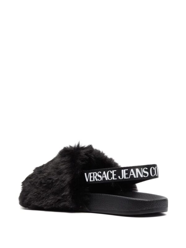 Versace faux-fur slingback sandals - Image 3
