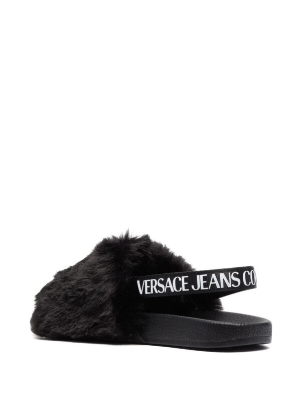 Versace faux-fur slingback sandals - Image 3
