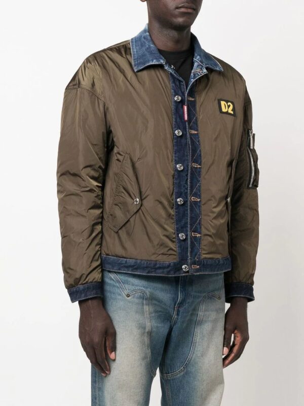 Dsquared2  contrast-panel padded bomber jacket - Image 3