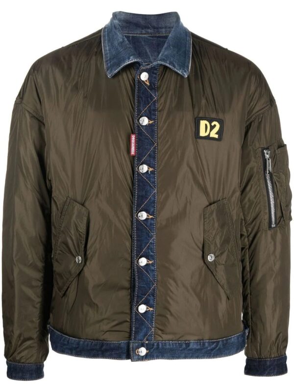 Dsquared2  contrast-panel padded bomber jacket