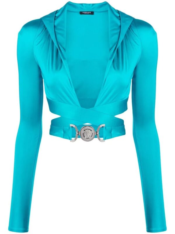 Versace  Medusa Biggie crop hoodie