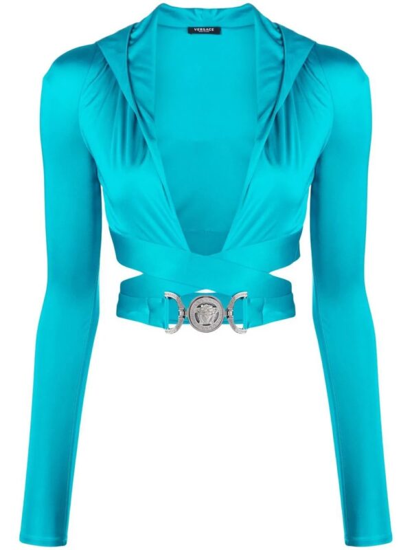 Versace  Medusa Biggie crop hoodie