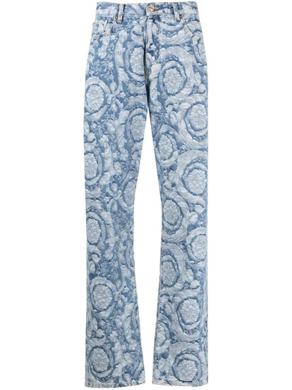 Versace  Barocco Silhouette patterned jeans