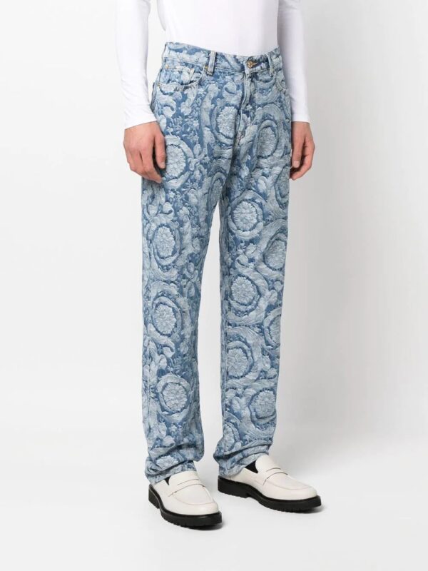 Versace  Barocco Silhouette patterned jeans - Image 3
