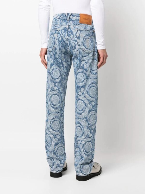 Versace  Barocco Silhouette patterned jeans - Image 4