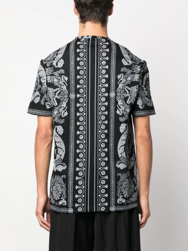 Versace  Barocco-print organic cotton T-shirt - Image 3