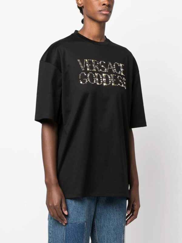 Versace  Versace Goddess-print T-shirt - Image 3