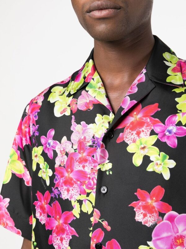 Versace  floral-print silk shirt - Image 4