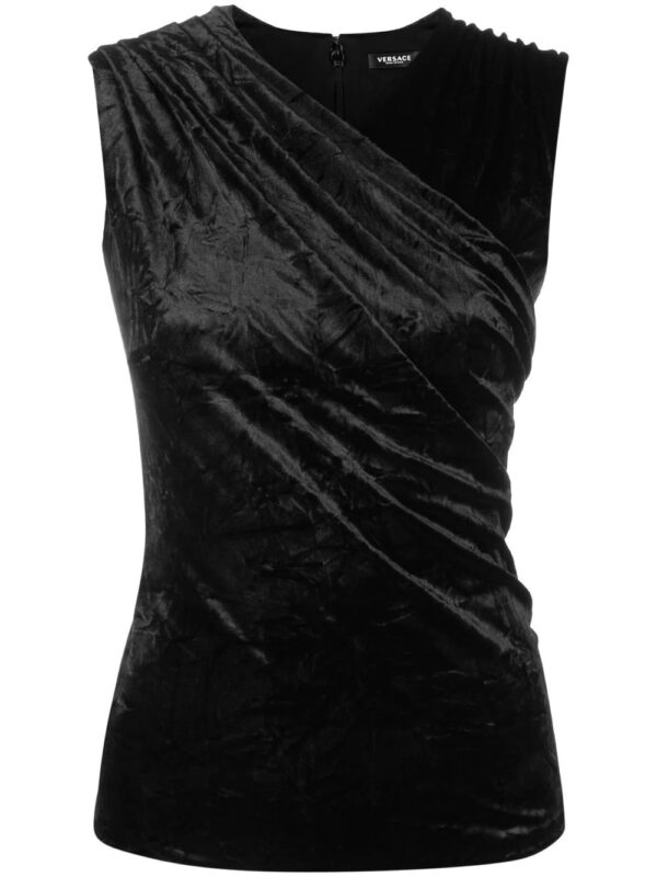 Versace  gathered-detail sleeveless top