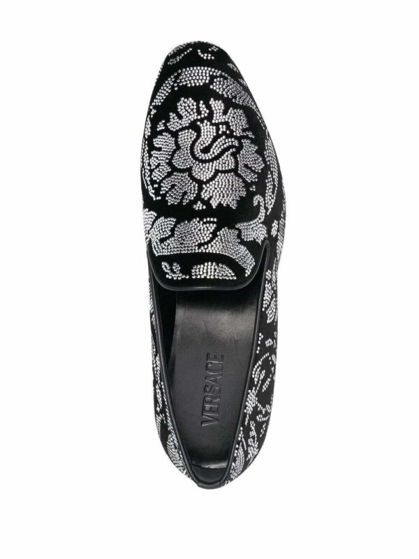 Versace  baroque-studded loafers - Image 4